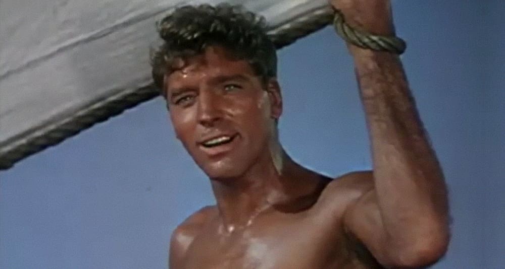 Burt Lancaster harangues his crew in 'The Crimson Pirate'