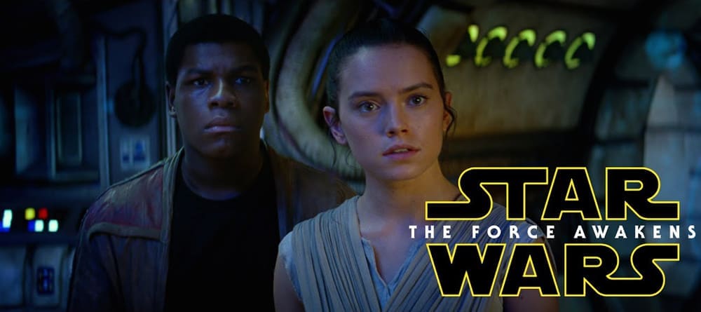 John Boyega and Daisy Ridley in 'The Force Awakens'