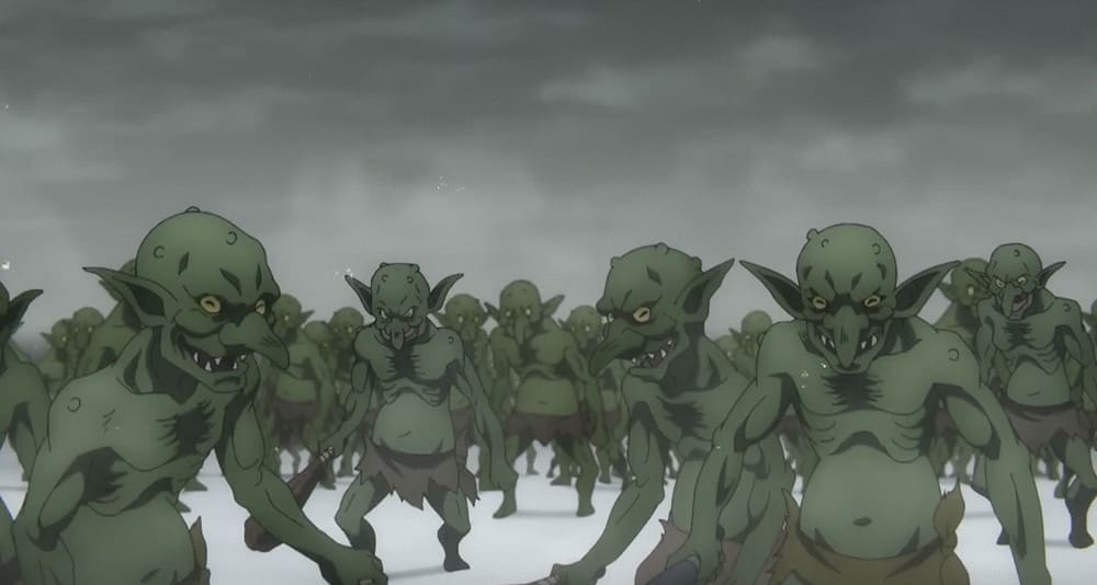 Leering goblins menacingly approach.