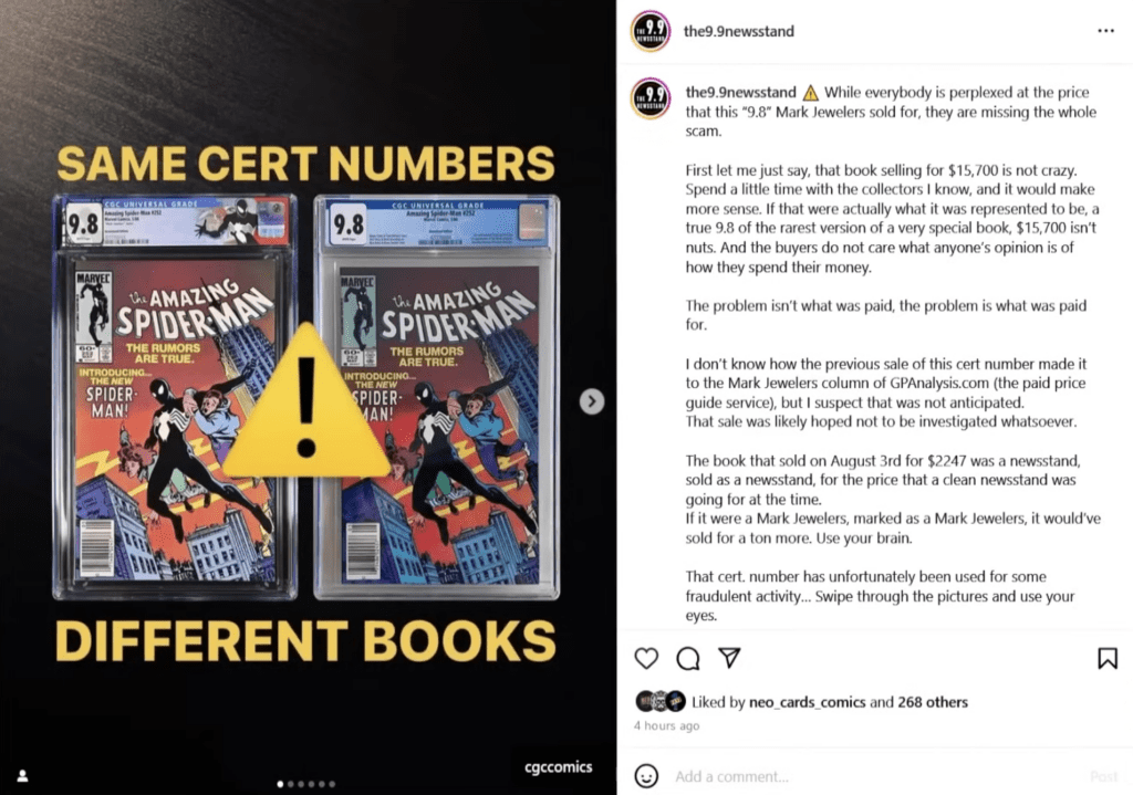 CGC Graded Comic scam