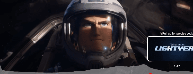 Buzz Lightyear piloting his spacecraft. Source Screenshot Official trailer YouTube