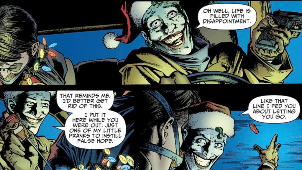 Joker kidnaps Robin at Christmas time