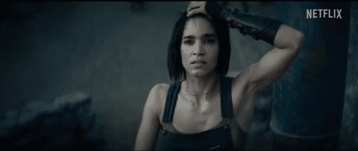 Kora (Sofia Boutella) saviour of the rebels. Source: Screenshot official trailer YouTube