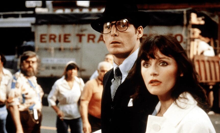 Christopher Reeve and Margot Kidder in Superman (1978) Screenshot