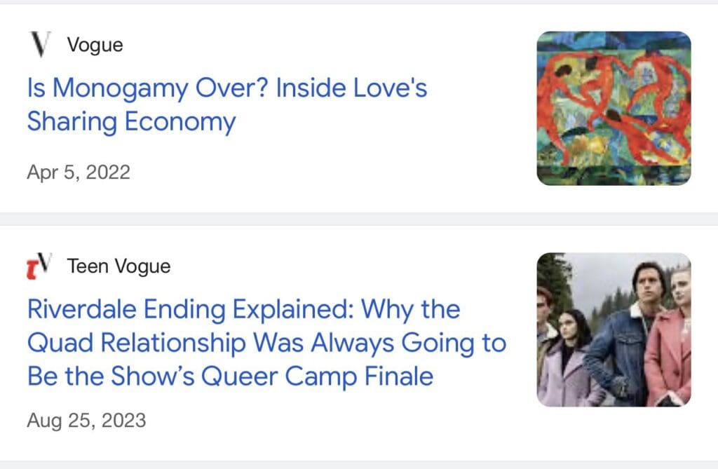 Mainstream Media Polyamory