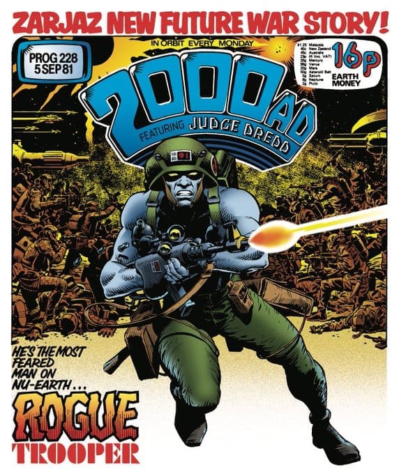 Cover of 2000 AD prog. 228 (1981 Fleetway Publications), art by Dave Gibbons