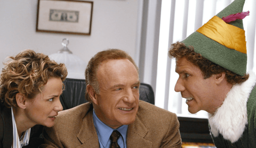 James Caan, Will Ferrell, and Amy Sedaris in Elf (2003) screenshot