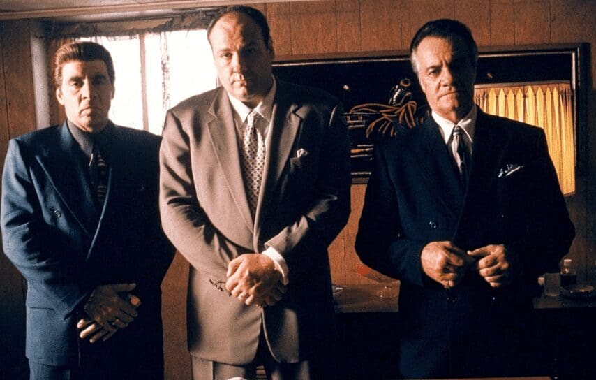 James Gandolfini, Steven Van Zandt, and Tony Sirico in The Sopranos (1999)