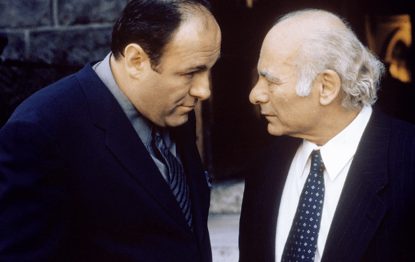 James Gandolfini and Burt Young in The Sopranos (1999)