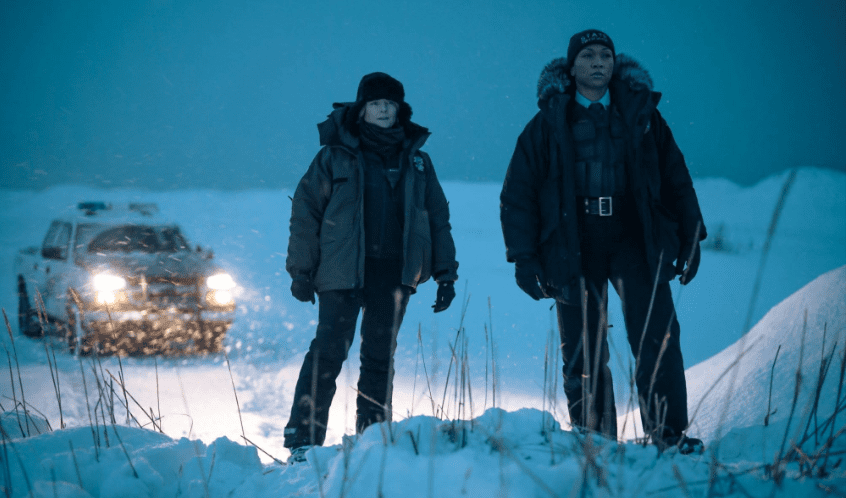 Jodie Foster and Kali Reis in True Detective screenshot
