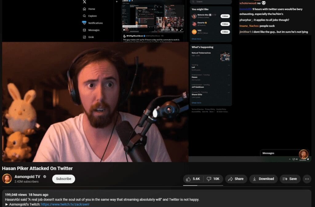 Asmongold on Hasan Piker