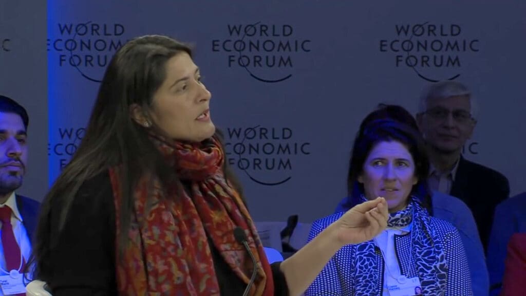 Pakistani-Canadian documentary filmmaker Sharmeen Obaid-Chinoy at the WEF Annual Meeting of 2017.