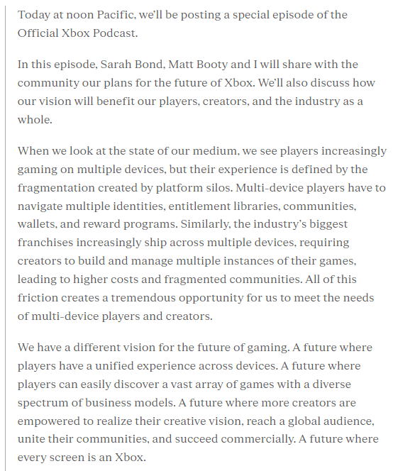 Microsoft, Xbox, PS5, Nintendo Switch, Multi-Platform Games, Next-Gen Console, Game Pass, Phil Spencer, Jason Ronald, Diablo 4, Hi-Fi Rush, Pentiment, Sea of Thieves, Grounded, Activision Blizzard, Steam Deck, Digital-Only Xbox, Xbox Everywhere, Every Screen is an Xbox, Cloud Gaming.