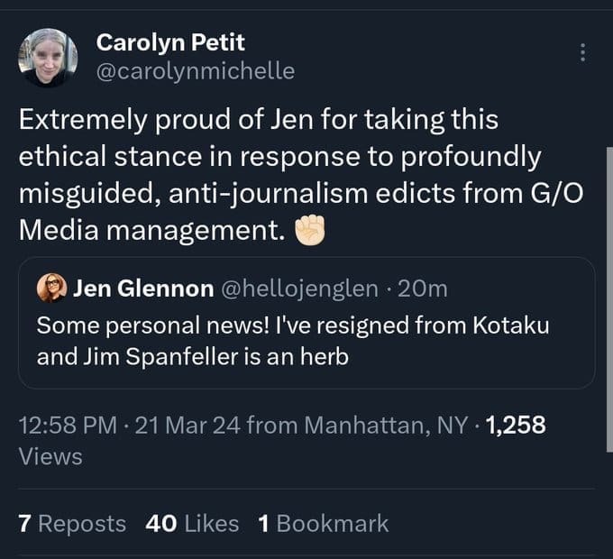 GamerGate 2.0: Jen Glennon resigns from Kotaku, Sweet Baby Inc.