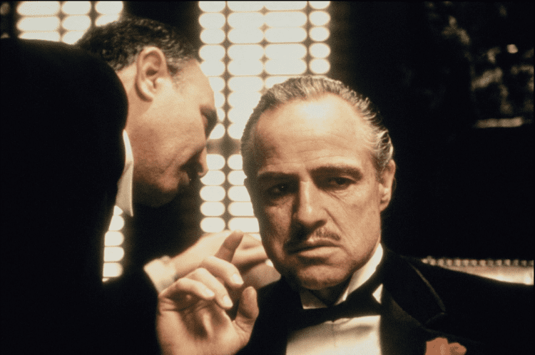 Marlon Brando and Salvatore Corsitto in The Godfather (1972) Screenshot