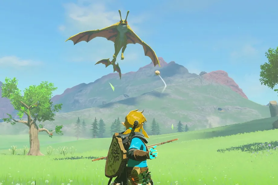 Screencapture of The Legend of Zelda: Tears of the Kingdom gameplay on the Nintendo Switch.