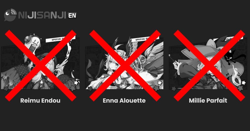 Offkai Expo announces Nijisanji's Enna Alouette, Reimu Endou, and Millie Parfait will no longer be attending the 2024 convention.