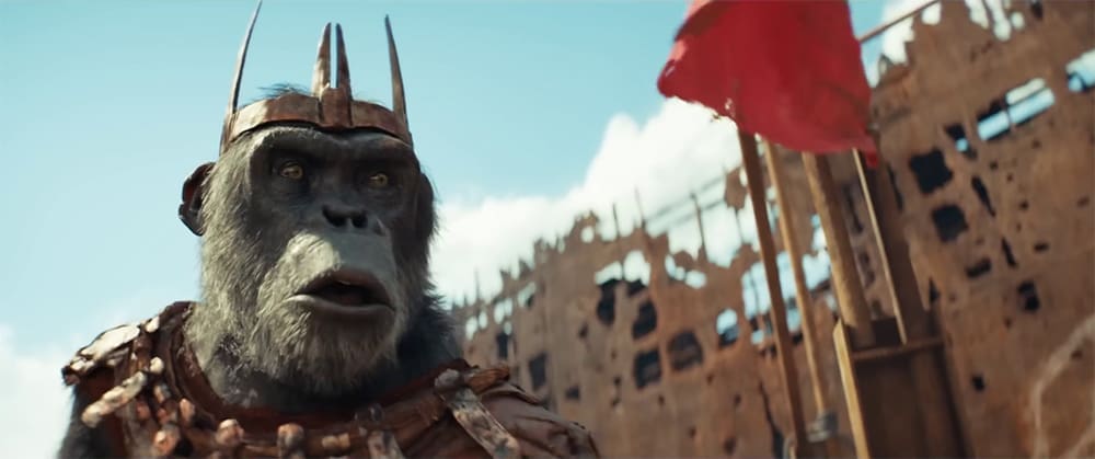 Kevin Durand as 'Proximus Caesar' harangues his people in 'Kingdom of the Planet of the Apes'